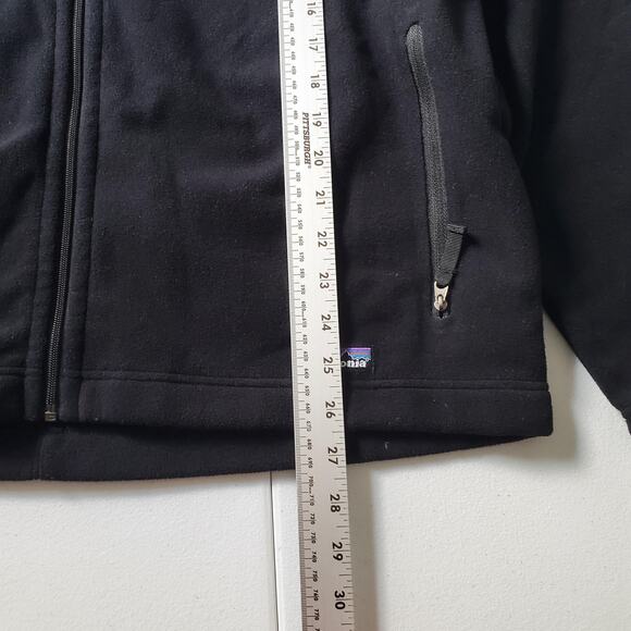 Patagonia Synchilla Jacket Mens Medium Full Zip Fleece Leo Embroidered Black - Picture 7 of 9